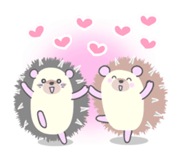 Healed cute hedgehog sticker #15657352