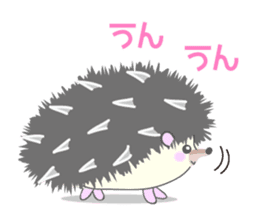 Healed cute hedgehog sticker #15657358