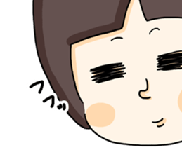 Woman has smug face sticker #15657674