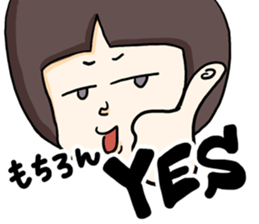 Woman has smug face sticker #15657685