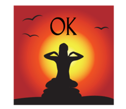 Yoga life (English) sticker #15658605