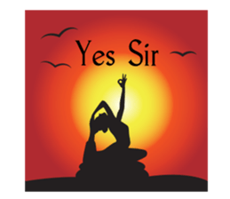 Yoga life (English) sticker #15658608