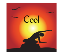 Yoga life (English) sticker #15658610