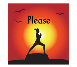 Yoga life (English) sticker #15658623
