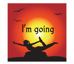 Yoga life (English) sticker #15658626