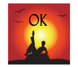 Yoga life (English) sticker #15658630