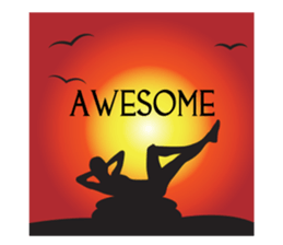 Yoga life (English) sticker #15658632