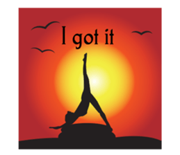 Yoga life (English) sticker #15658634