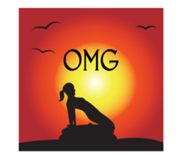 Yoga life (English) sticker #15658637