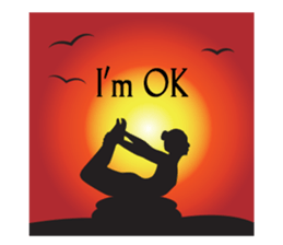 Yoga life (English) sticker #15658638