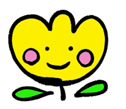 yellow tulip sticker #15659698