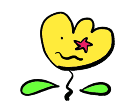 yellow tulip sticker #15659730