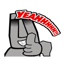 The message moai which it is easy to use sticker #15659883