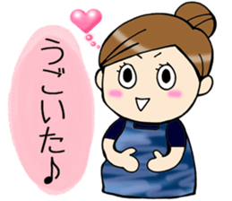 pregnant woman & mather Sticker sticker #15661759