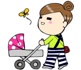 pregnant woman & mather Sticker sticker #15661782