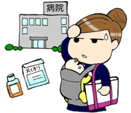 pregnant woman & mather Sticker sticker #15661785