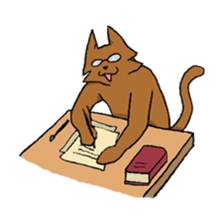 Glasses Cat! sticker #15662991