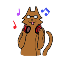 Glasses Cat! sticker #15663005