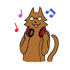 Glasses Cat! sticker #15663005