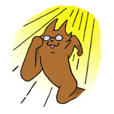 Glasses Cat! sticker #15663010