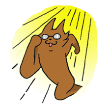 Glasses Cat! sticker #15663010