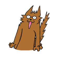 Glasses Cat! sticker #15663012