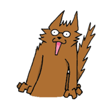 Glasses Cat! sticker #15663012