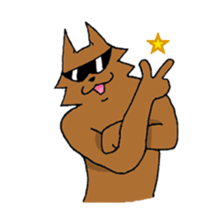 Glasses Cat! sticker #15663019