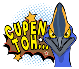 The Kaslopa - Papuan Slang Cassowary sticker #15663627