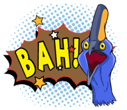The Kaslopa - Papuan Slang Cassowary sticker #15663629