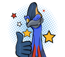 The Kaslopa - Papuan Slang Cassowary sticker #15663630