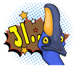 The Kaslopa - Papuan Slang Cassowary sticker #15663631