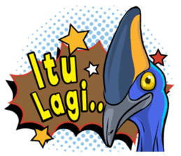 The Kaslopa - Papuan Slang Cassowary sticker #15663633