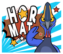 The Kaslopa - Papuan Slang Cassowary sticker #15663634