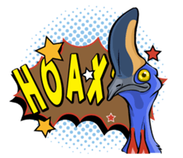 The Kaslopa - Papuan Slang Cassowary sticker #15663635