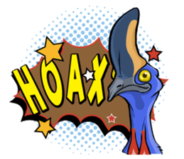 The Kaslopa - Papuan Slang Cassowary sticker #15663635