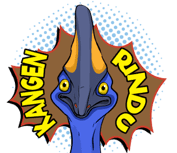 The Kaslopa - Papuan Slang Cassowary sticker #15663636