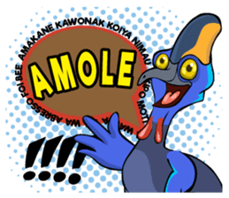 The Kaslopa - Papuan Slang Cassowary sticker #15663640