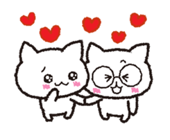 The cat is cute. sticker #15666765