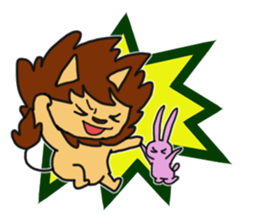 Cute LION & Rabbit STICKER sticker #15667163