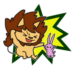 Cute LION & Rabbit STICKER sticker #15667163