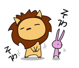 Cute LION & Rabbit STICKER sticker #15667171
