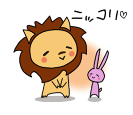 Cute LION & Rabbit STICKER sticker #15667173