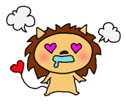 Cute LION & Rabbit STICKER sticker #15667182