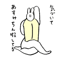 Rabbit in turtle shell's name is Asumi sticker #15667731