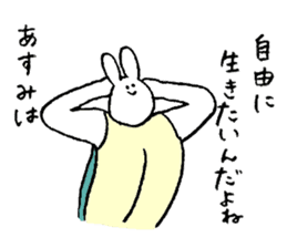 Rabbit in turtle shell's name is Asumi sticker #15667746