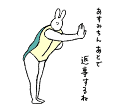 Rabbit in turtle shell's name is Asumi sticker #15667754