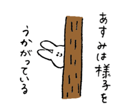 Rabbit in turtle shell's name is Asumi sticker #15667758