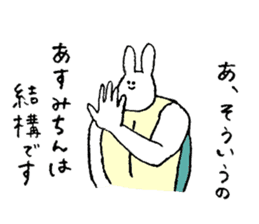 Rabbit in turtle shell's name is Asumi sticker #15667760