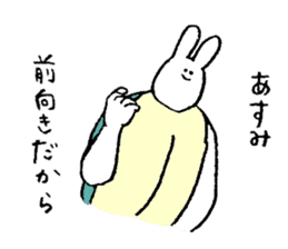 Rabbit in turtle shell's name is Asumi sticker #15667761